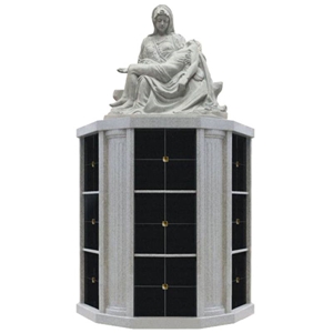 A Six-Sided China G603 Grey Granite 72 Niche Columbarium