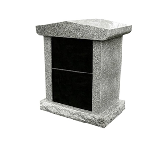 China G603 Grey Granite Personal 2-Person Private Family Columbarium Post Unit
