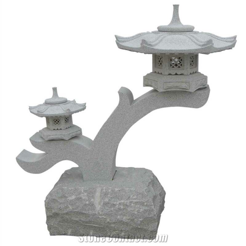 China G633 Grey Granite Unique Deisgn Granite Garden Decorative Lanterns