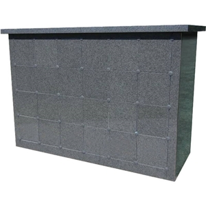 China G654 Black Granite 24 Niche Columbarium Unit in Cemetery