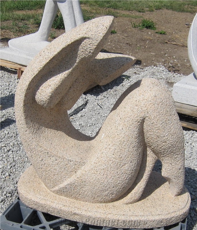 China G682 Yellow Granite Stone Abstract Modern Sculptures, G682 Granite Sculpture & Statue