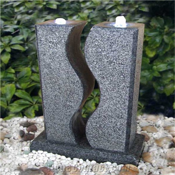 G654 Granite Natural Stone Decorative Garden Fountains Exterior Fountains Sphere Balls