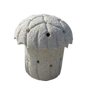 Mushroom Design Granite Garden Lanterns, G682 Yellow Granite Garden Lanterns