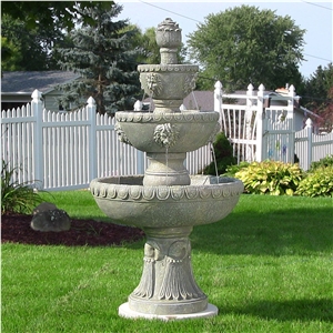 Outdoor Garden Stone Fountains Water Features, Grey Marble Water Features Outdoor Garden Stone Fountains Water Features, Grey Marble Water Features