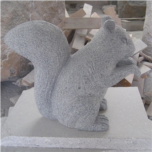 Outdoor Granite Stone Squirrel Carvings Garden Animal Sculptures Landscape Statues G633 Granite