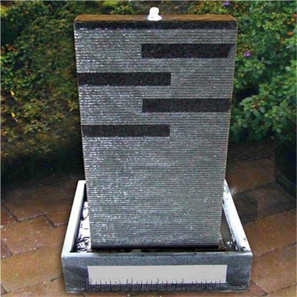 Special Design Black G654 Granite Garden Fountains Water Features Fountains