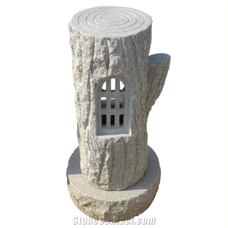 Special Design Granite Garden Lamps for Sale, G682 Yellow Granite Garden Lamps