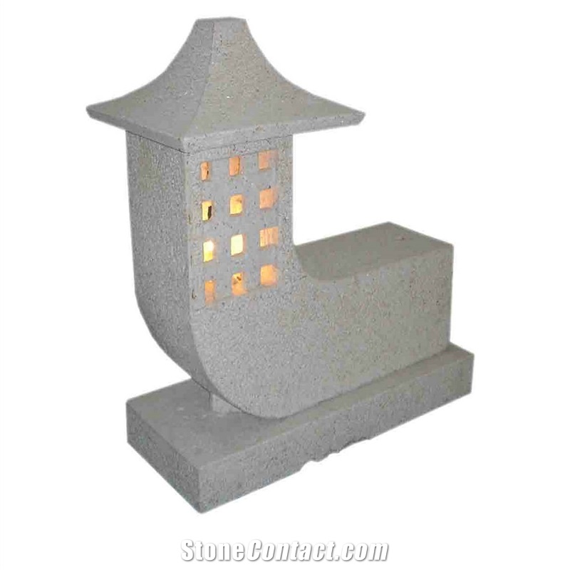 Unique Design Garden Decorative Stone Lanterns, G633 Grey Granite Lanterns