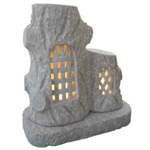 Unique Design Granite Lamps for Exterior Decoration, G633 Grey Granite Lamps Unique Design Granite Lamps for Exterior Decoration, G633 Grey Granite Lamps