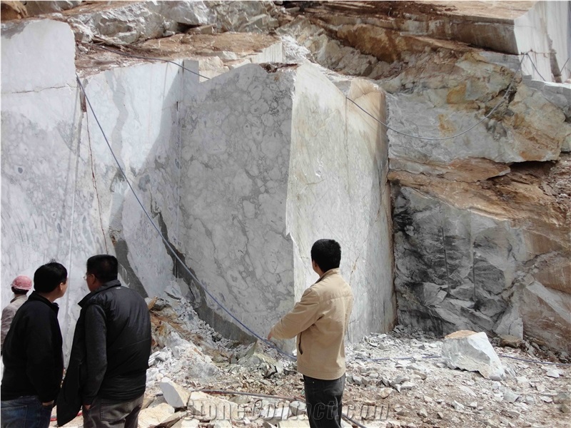 Arabescato Corchia Marble Blocks Polished Chinese Marble, Italy White Marble