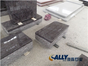Bahama Blue Granite Slant Marker,Slant Headstones,Grave Markers,Slant Gravestone,Slant Grave Stone,Slant Monuments