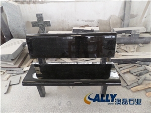 Black Galaxy Granite Bench, Black Galaxy Granite Park Bench, Black Galaxy Granite Memorial, Black Galaxy Monument