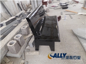 Black Galaxy Granite Bench, Black Galaxy Granite Park Bench, Black Galaxy Granite Memorial, Black Galaxy Monument