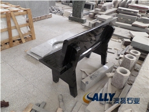 Black Galaxy Granite Bench, Black Galaxy Granite Park Bench, Black Galaxy Granite Memorial, Black Galaxy Monument