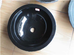 China Absolute Black Granite Basin, Granite Vessel Sinks