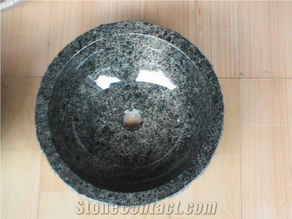 China Absolute Black Granite Basin, Granite Vessel Sinks