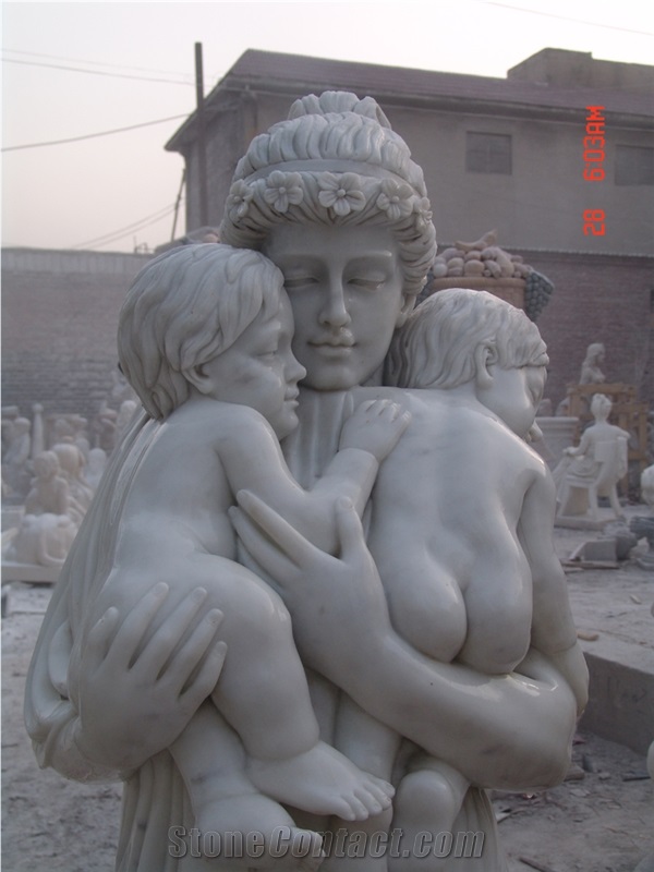 China Beige Marble Figure Statues,Western Human Sculpture,Woman Stone,Scuplture