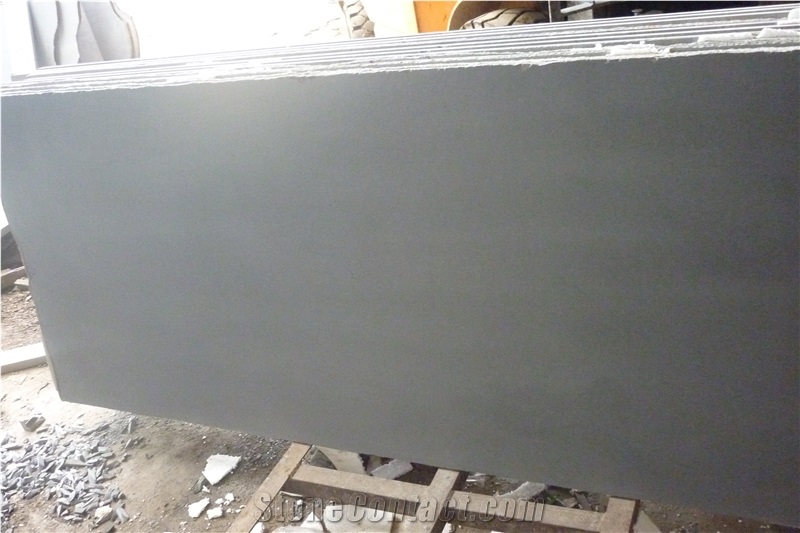 China Blue Basalt Tiles & Slabs, Andesite Blue Stone Honed Tiles for Floor / Wall Decoration