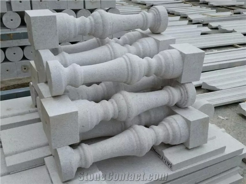 Chinese G339 Pearl White Granite Flamed Baluster,Handrail,Baluster,Railings