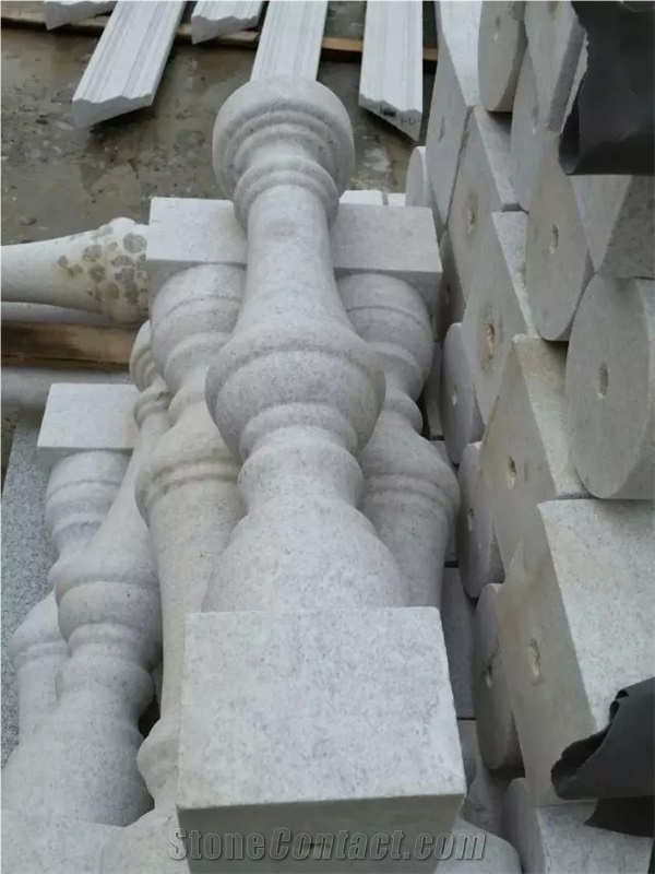 Chinese G339 Pearl White Granite Flamed Baluster,Handrail,Baluster,Railings