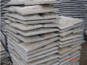 Chinese G682 Yellow Granite Mushroom Wall Cladding Stone