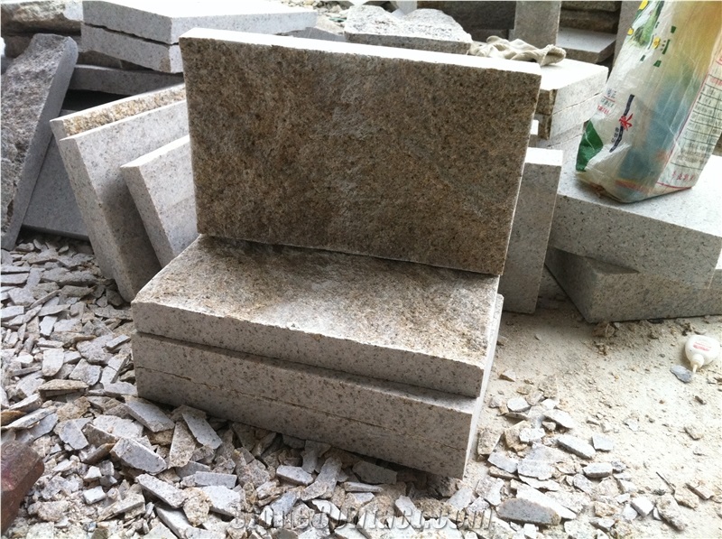 Chinese G682 Yellow Granite Mushroom Wall Cladding Stone