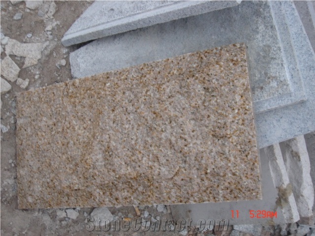 Chinese G682 Yellow Granite Mushroom Wall Cladding Stone