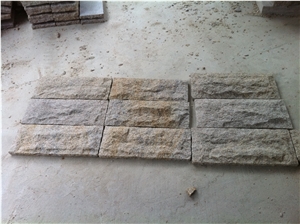 Chinese G682 Yellow Granite Mushroom Wall Cladding Stone