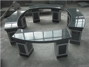 Chinese Pardark G654 Granite Polished Garden Bench and Table Sets