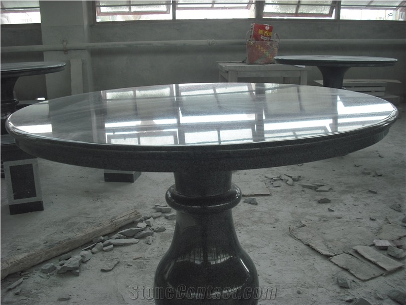Chinese Pardark G654 Granite Polished Garden Bench and Table Sets