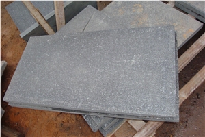 Chinese Putian Black Basalt in Flamed Tile for Flooring and Wall Design