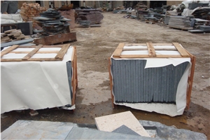 Chinese Putian Black Basalt in Flamed Tile for Flooring and Wall Design
