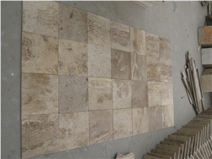 Coffee Travertine Flooring Tiles, Coffee Travertine Versailles Pattern,Coffee Travertine French Pattern, Tumbled Travertine Tiles