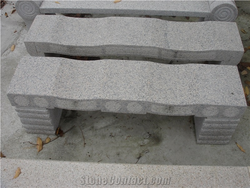 G603 Grey Granite Garden Table and Bench