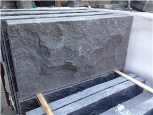 G684 Black Basalt Mushroom Stone,G684 Natual Split Wall Cladding, G684 Mushroom Tile, China Black Pearl Granite Natural Cladding