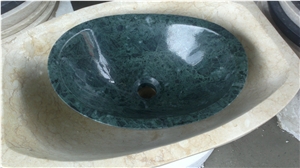 Green Flower Marble Basin