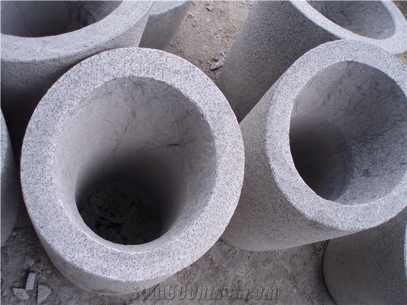Grey G603 Granite Garden Flower Pot