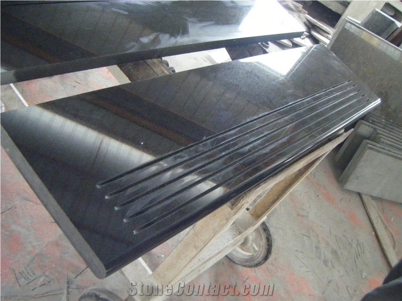 High Quality China Black Granite Steps Cheap Stone Stair,Polished