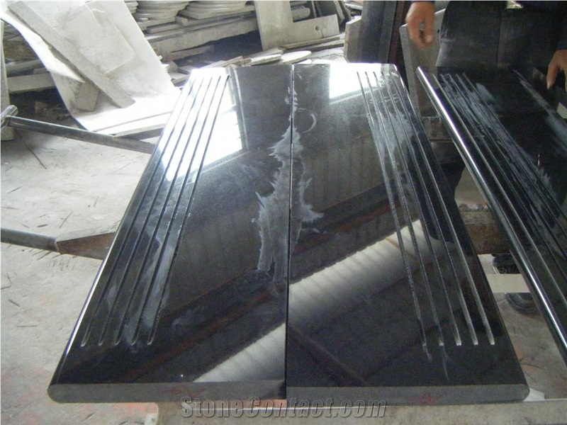 High Quality China Black Granite Steps Cheap Stone Stair,Polished