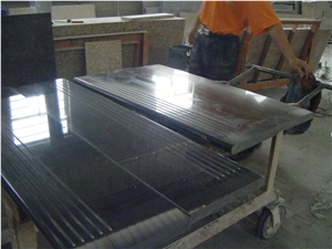 High Quality China Black Granite Steps Cheap Stone Stair,Polished