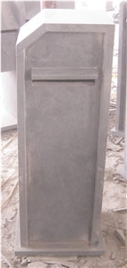 Natural Blue Limestone Mailbox, China Bluestone Letter Box in Hone or Natural Split