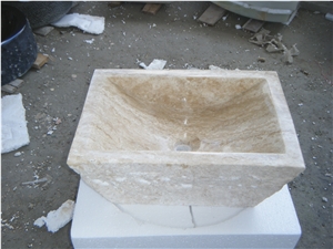 White Travetine Basin