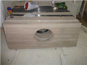 White Wooden Marble Coutertop/Vanity Top White Wooden Marble Coutertop/Vanity Top