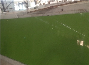 Xiamen China Chinese Engineered Quartz Man-Made Green Slab Tile Paver Cover Flooring