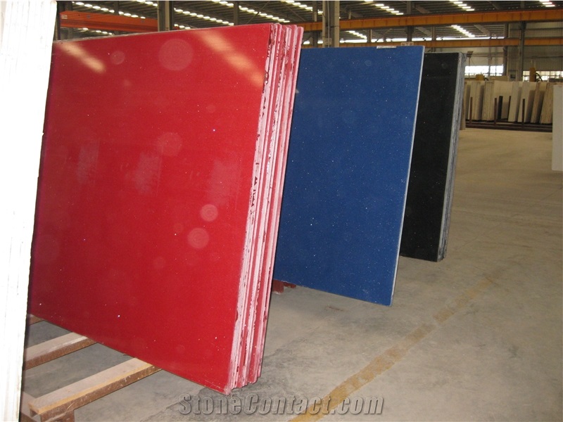 Xiamen China Chinese Engineered Quartz Man-Made Red Slab Tile Paver Cover Flooring