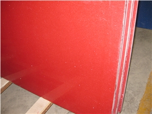 Xiamen China Chinese Engineered Quartz Man-Made Red Slab Tile Paver Cover Flooring