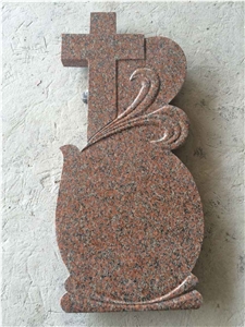 China G562 Granite Monument, Maple Red European Monument, Romania Style Headstone, Engraved Tombstones Covers&Borders