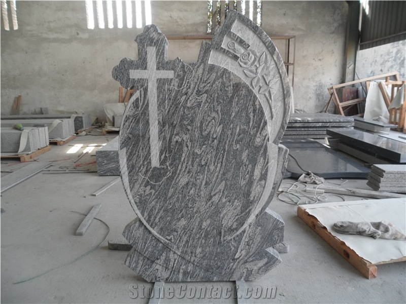 China Juparana Granite Monument,European Monuemnts Sets, Headstones, Base, Borders, Covers