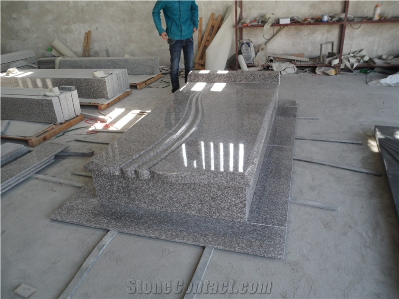 Chinese Cheap Pink G664 Granite Monuments Sets, Euoropean Tombstones, Cross Headstones