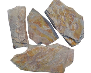 Chinese Rusty Slate Random Flagstones, Landscape Irregular Flagstones, Flagstone Walkway Pavers
